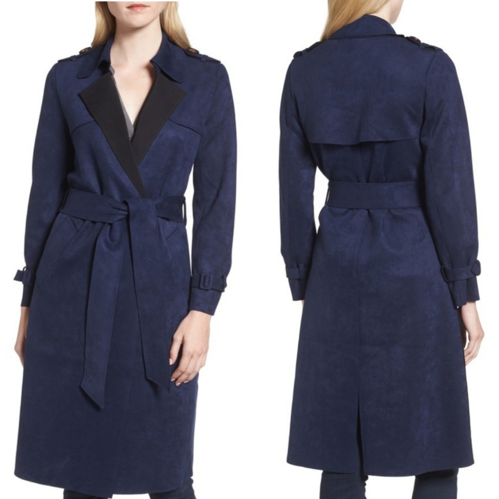 Blue Hues Trench Coat - Picture 2 of 3